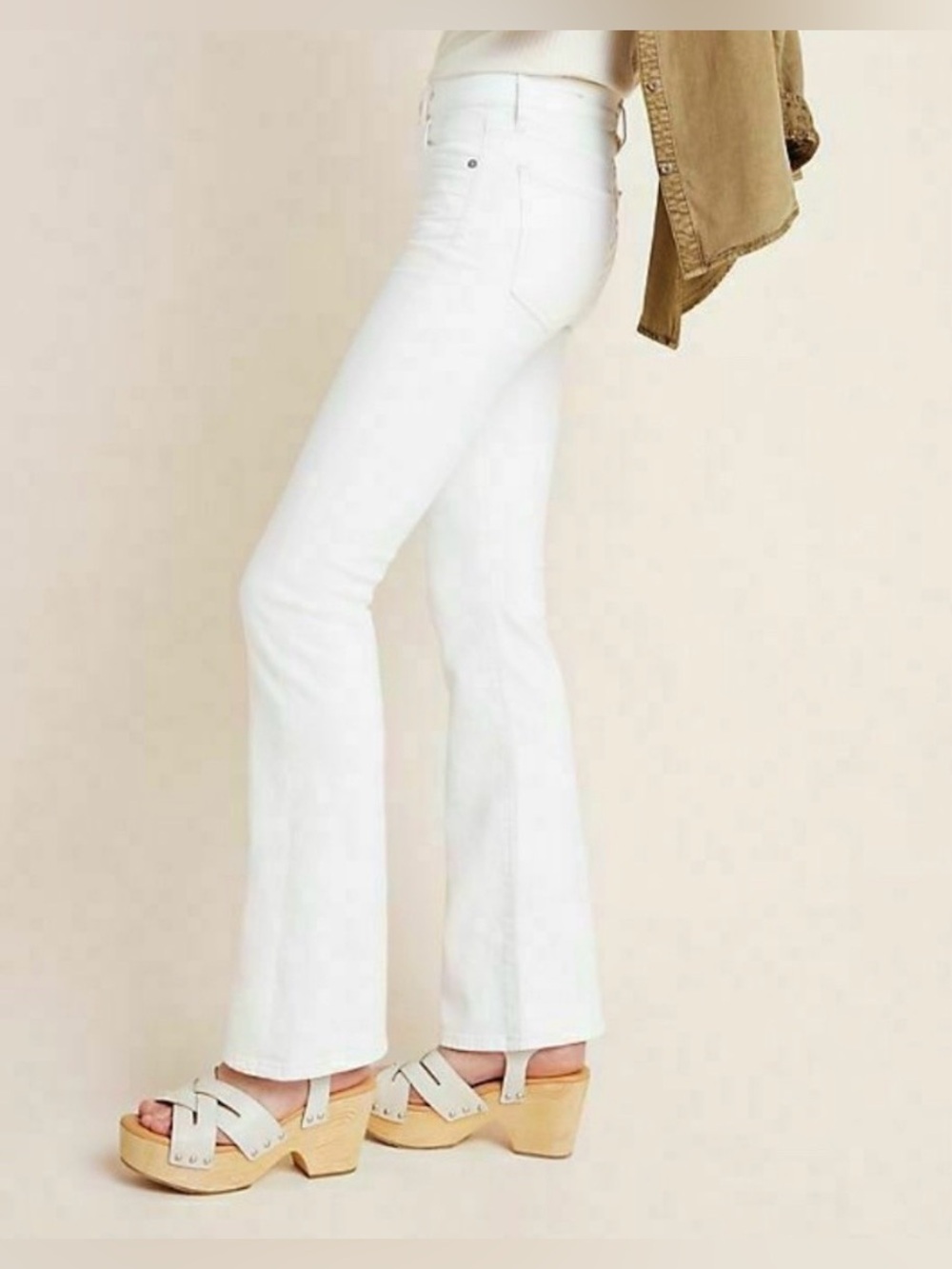Citizens Of Humanity Emannuelle Jeans White Bootcut Slim Mid-Rise 27 Petite